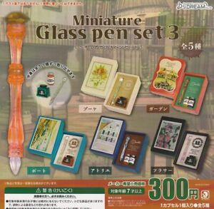 Miniaturowy szklany długopis zestaw3 5 rodzajów zestaw kapsułek zabawki gashapon