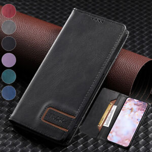 Genuine Leather Wallet Case Card Flip Cover for iPhone 15 14 13 12 11 XR XS SE 8