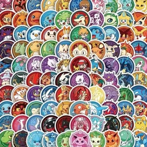 Pokemon Anime Kawaii Sticker Random Lot of 50pcs Pikachu NEW - Picture 1 of 4