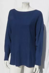 NEW TOMMY BAHAMA US Women’s L Navy Blue Bonita Dolman Boatneck Rib Knit Sweater - Picture 1 of 5
