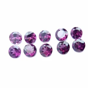 Natural Purple Rhodolite Garnet Faceted Round Loose Gemstone Wholesale Price Lot - Picture 1 of 41