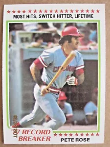 1978 TOPPS BASEBALL CARD #5 CINCINNATI REDS PETE ROSE '77 RECORD BREAKER - Picture 1 of 6