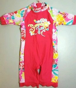George Davies Toddler Girls Swimsuit Size 1.5-2 years Pink Floral Summer 1pc - Picture 1 of 5