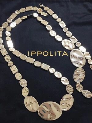 "Collar largo de 34"" disco rectangular ovalado de plata de ley 925 IPPOLITA Senso $1795" Foto 1 de 4