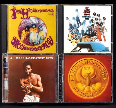 4 CD Lot Jimi Hendrix Experienced Earth Wind Fire Al Green Sly Family Stone Funk Foto 1 de 4