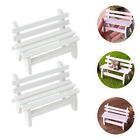 2 Miniature Wooden Benches for Rustic Table Decor