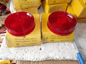 A pair of 1961-1963 Rambler American tail light lenses F-2 - Picture 1 of 2