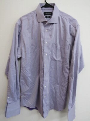 Paul Fredrick Non-Iron Cotton Purple Geometric Print Dress Shirt 16-37 - Image 1 of 3