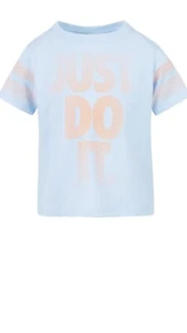 NWT Nike Little Girl short sleeves Just do it Logo-Print T-Shirt size 6 $15 - Picture 1 of 4