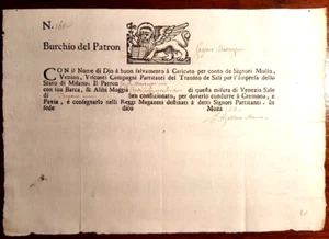 16788-REPUBBLICA DI VENEZIA, BURCHIO DEL PADRON, GASPARE MARANGON, TRANSITO SALE - Imagen 1 de 1