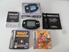 Nintendo Game Boy Advance Black Handheld System with two games - working