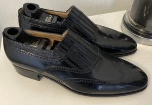 Star Artioli Schuh festlich elegant UK Größe 7,5 Slipper Leder schwarz EU 41,5 italienisch - Bild 1 von 23