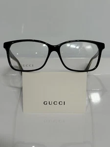 NUEVO EN CAJA Gafas Gucci GG0530O 004 de acetato negro brillante para hombre 57 mm - Imagen 1 de 8