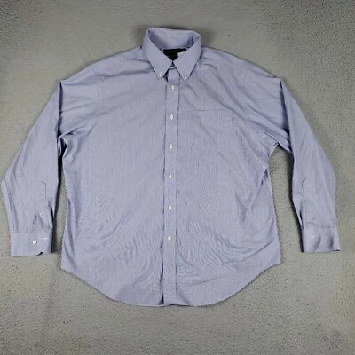 Camisa Ralph Lauren Para Hombre Talla 18 Azul Vestido Abotonado Manga Larga * Foto 1 de 4