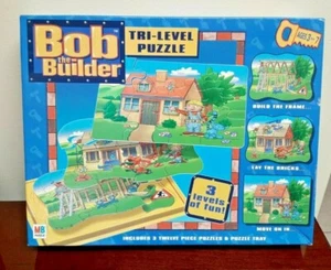 Bob der Baumeister dreistufiges Puzzle 2001 ~ drei 12-teilige Rätsel ~ Hasbro - Bild 1 von 5