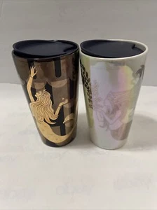 2020/2021 Starbucks Gold Purple Siren Mermaid And Winter Ceramic Pearl Mermaid - Bild 1 von 8