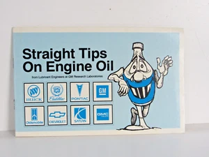 1989 Straight Tips on Engine Oil Manual For GM  Factory Owners Kit   #OM-37 - Imagen 1 de 7