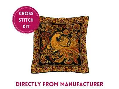 RIOLIS Counted Cross Stitch Kit 1758 Cushion Khokhloma Painting - Image 1 of 4