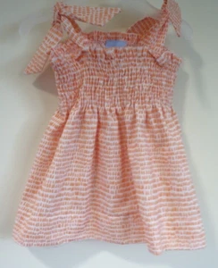 NWT Bella Bliss Layla Orange Brush Strokes Dress Girl's Size 18 Months - Picture 1 of 3