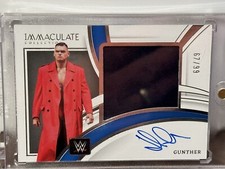2022 Panini Immaculate WWE Gunther Superstar Used /99 ON CARD AUTO SMACKDOWN
