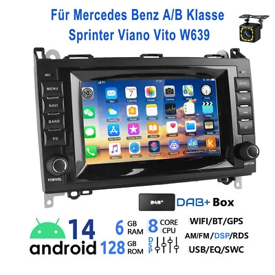 DAB Carplay 128G Radio Für Mercedes-Benz A/B Klasse/Vito W169 W639 W245 Navi KAM - Bild 1 von 4