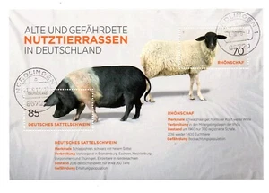 Germania 2016 foglio forma/francobolli maiali (blocco Michel 81) usato bene - Foto 1 di 1