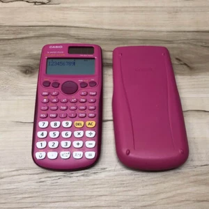 CASIO FX-300ES PLUS Scientific Calculator With Cover Works Great Cute Pink - Picture 1 of 4