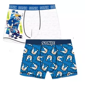 Biancheria intima ragazzo bambini confezione da 2 pantaloncini boxer Sonic the Hedgehog età 2-8 anni - Foto 1 di 2