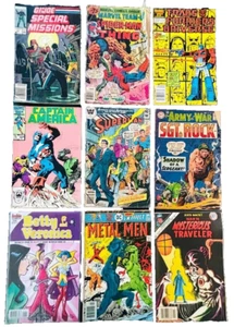 COMIC BOOK LOT OF 9 Different VINTAGE Comics SUPERMAN GI JOE CAPTAIN AMERICA - Picture 1 of 4