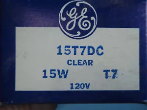 GE 15T7DC Clear Indicator lamp bulb GE 15 Watt T7 120 Volt NEW - Picture 1 of 2
