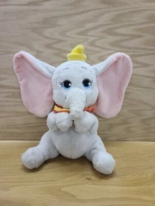 Disney Parks Dumbo Elephant 11” Plush Soft & Cute Big Pink Ears Tiny Yellow Hat - Picture 1 of 10