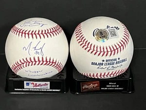 Jake Burger Michael King Signed MLB Baseball BECKETT  HOLO Whopper Combination - Picture 1 of 1