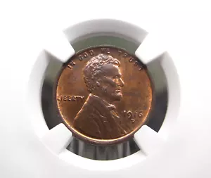 1916 "D" Lincoln WHEAT Cent Penny 1c NGC MS63 RB #009 Red Brown BU Unc ECC&C Inc - Picture 1 of 5