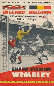 ENGLAND v Belgium (Friendly @ Wembley) 1952 - Picture 1 of 1