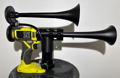 Ryobi Air Horn Gun. DUAL Black! Custom design + wall mounts, extras! - Image 1 of 4