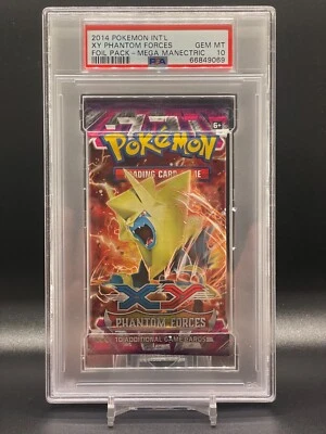 Pokemon XY Phantom Forces Mega Manectric Factory Sealed Booster Pack PSA 10 Card - Image 1 of 2