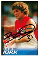 ✺Signed✺ 2005 SYDNEY SWANS AFL Premiers Card BRETT KIRK Sunday Times