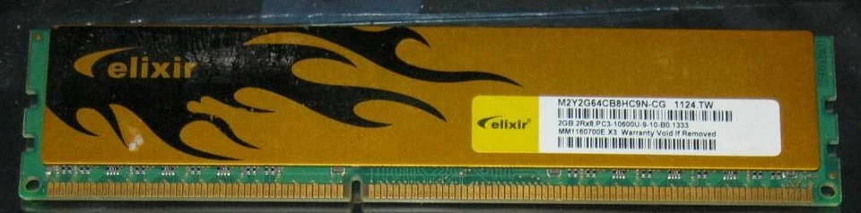 1x 2GB ELIXIR DDR3 RAM 1333MHz PC3-10600U DIMM 240-pol. CL9 M2Y2G64CB8HC9N-CG - Bild 1 von 1