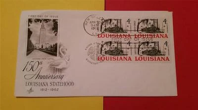 LOUISIANA STATEHOOD 150th ANNIVERSARY 1812-1962 * 4 cent US FIRST DAY of ISSUE - Image 1 of 3