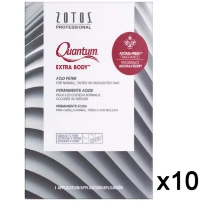 SALON BEAUTY ZOTOS QUANTUM CABELLO EXTRA CORPORAL PERMANENTE NORMAL TINTADO MEDIANO PAQUETE DE 10 Foto 1 de 3