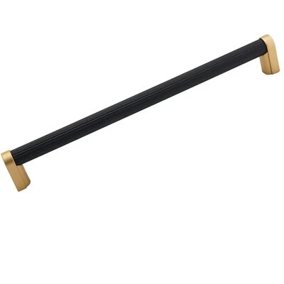 Alno D2904-18-CHP/MB Alta Moda 18" Appliance Pull Ribbed Champange/Matte Black - Imagem 1 de 2