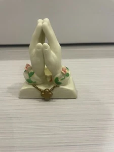 Vintage 1960s Praying Hands Ceramic With Single Candleholder - Picture 1 of 4