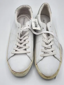 Old Navy - Tenis para mujer de imitación de cuero - Blanco brillante - Talla 8 - Imagen 1 de 6