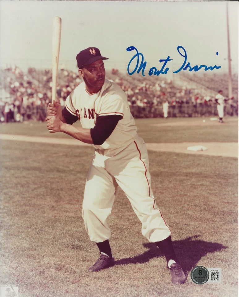 Monte Irvin signed New York Giants 8x10 photo autographed #1 Beckett COA - Image 1 of 1