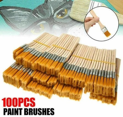 NEU Pinselset 100-tlg. Malerpinsel Flachpinsel Lackpinsel Eckenpinsel Satz be - Bild 1 von 4