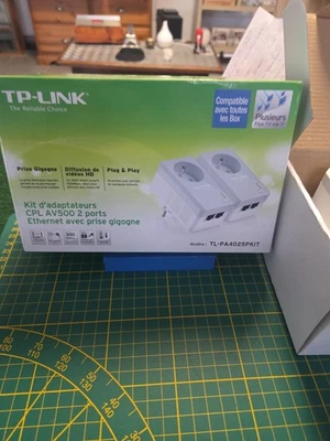 Lot 2 Prises CPL TP-Link AV500 TL-PA4025P Kit / 500 Mbps / 2 Ports Gigogne - Photo 1/3