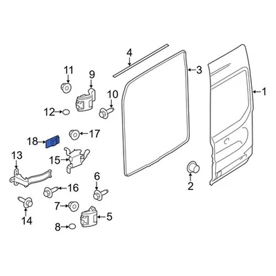 For Ford Transit-250 2015-2024 Ford BK3Z6123552A Rear Left Door Check Strap - Изображение 1 из 4