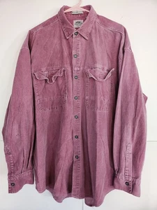 VTG Fieldmaster Corduroy Cords Shirt Men's Size Tall XL XLT Salmon Pink - Picture 1 of 11