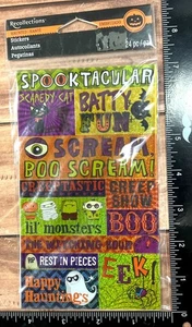 Recollections Halloween Stickers 24 Pc Set Haunted Words & Objects 10288848 - Picture 1 of 3