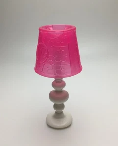 Barbie Doll 2014 / 2015 CFB60 Pink White Deluxe Bedroom Lamp Replacement Part - Picture 1 of 2